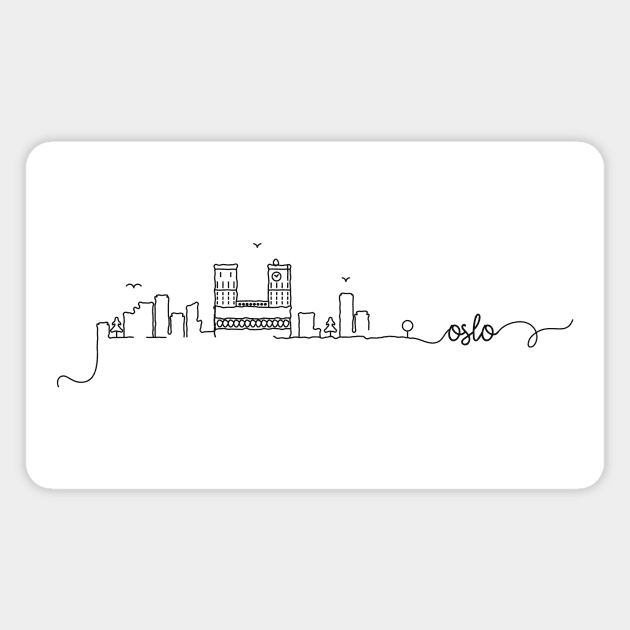 Oslo City Signature Magnet by kursatunsal